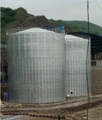 景德镇粮食钢板仓的安装全过程不用热焊接